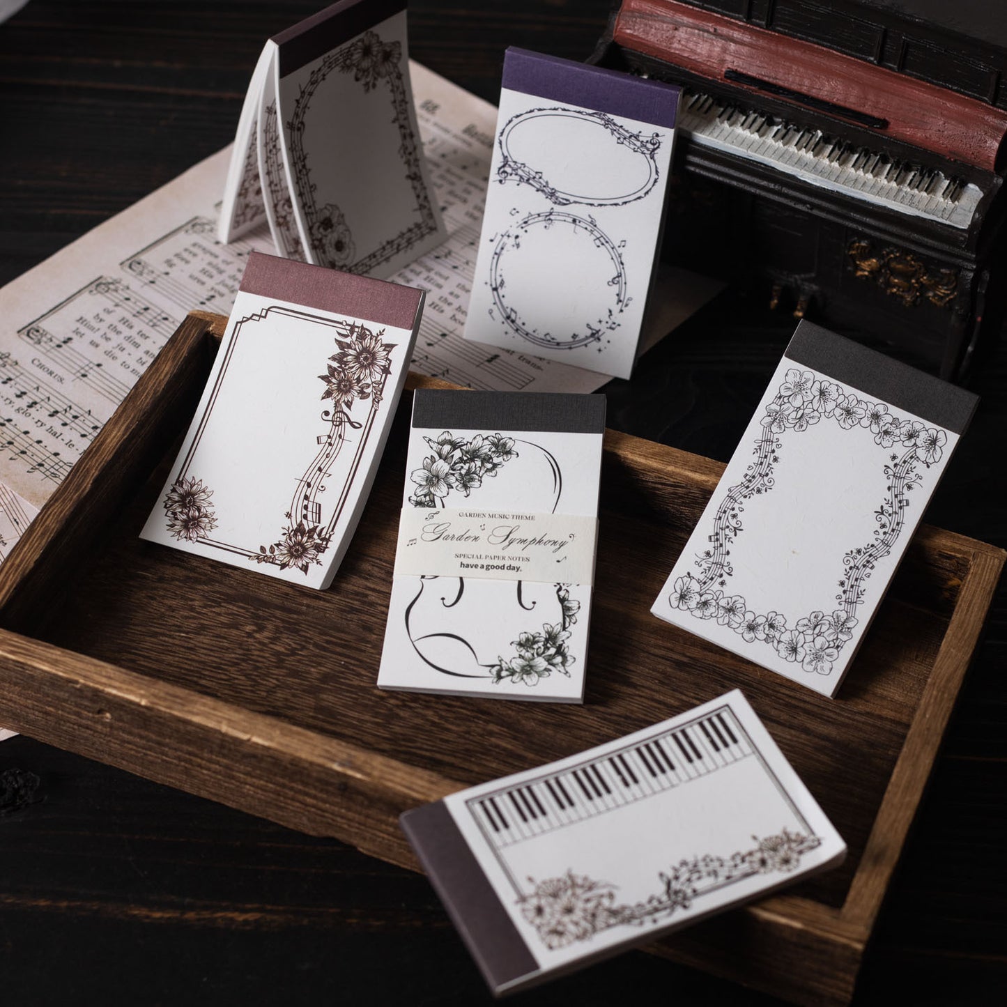 ART EMBOSS Garden Symphony Notepad Set – Floral Memo Paper (30 Pieces)