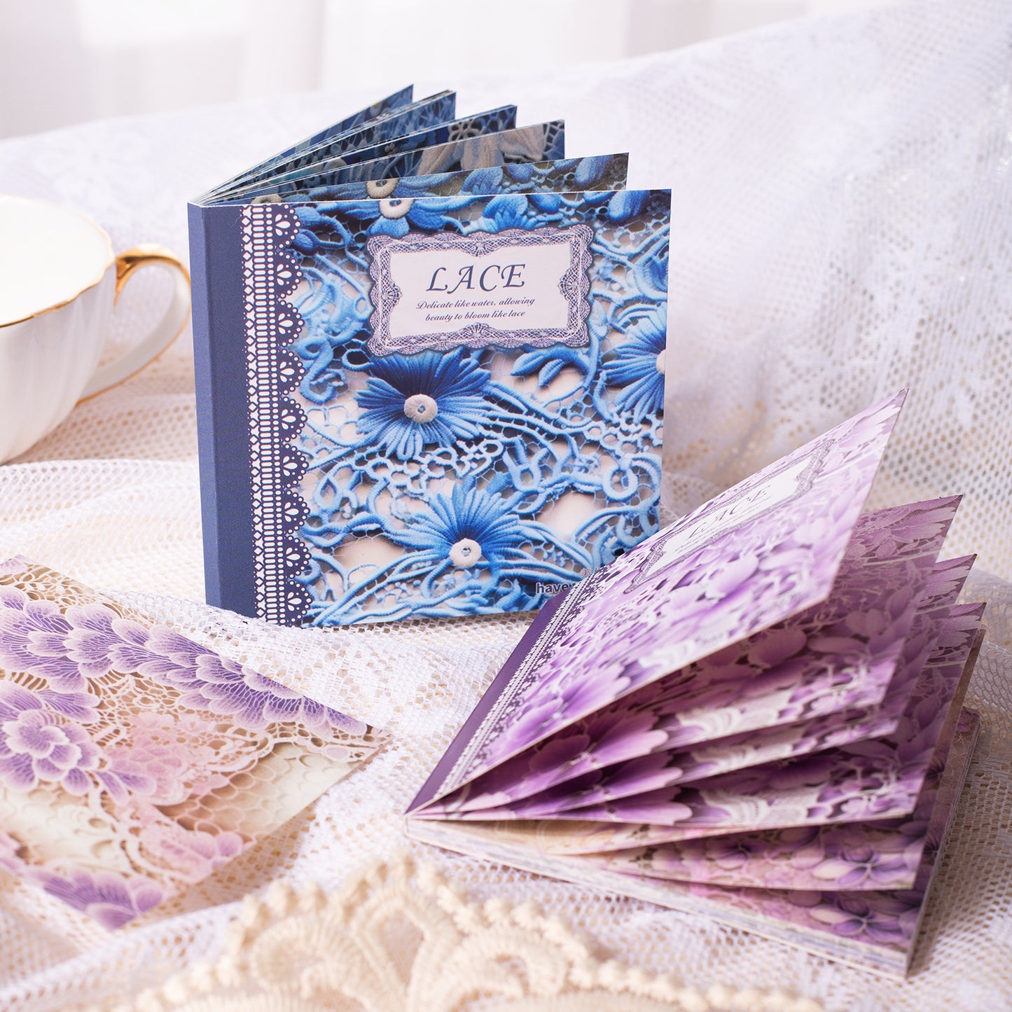ART EMBOSS Lace Texture Paper Pack – Vintage Background Paper (30 Sheets)