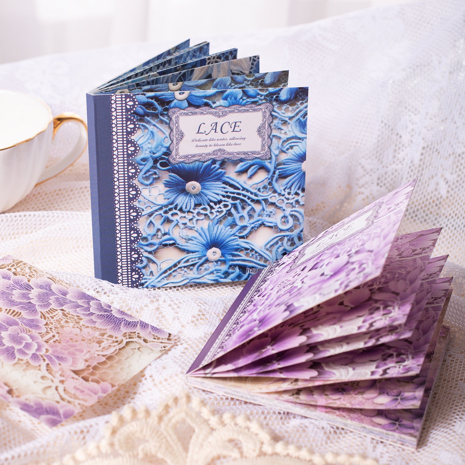 ART EMBOSS Lace Texture Paper Pack – Vintage Background Paper (30 Sheets)