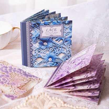 ART EMBOSS Lace Texture Paper Pack – Vintage Background Paper (30 Sheets)