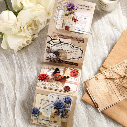 ART EMBOSS Rose Whispers PET Sticker Tape – Botanical Rose Tape (6 Styles)
