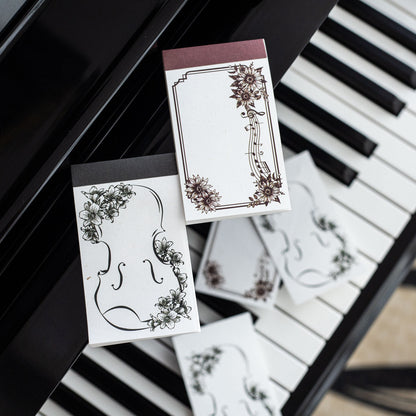 ART EMBOSS Garden Symphony Notepad Set – Floral Memo Paper (30 Pieces)