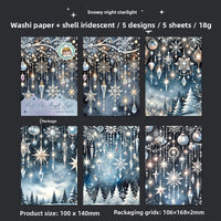 Snowy night starlight