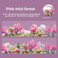 Pink mist forest