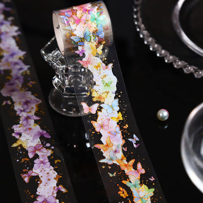 ART EMBOSS Fluttering Butterflies PET Sticker Tape – Butterfly Journaling Tape (4 Designs)