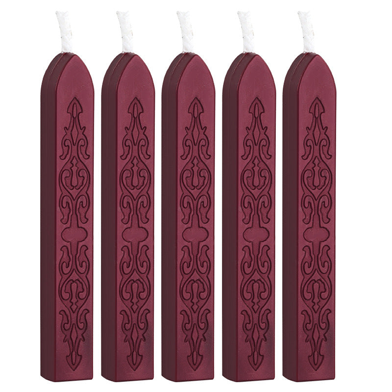 ART EMBOSS 5-piece Sealing Wax Sticks(80 colors) Jiang zi (5 pieces with sword pattern and core)