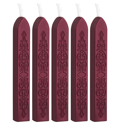 ART EMBOSS 5-piece Sealing Wax Sticks(80 colors) Jiang zi (5 pieces with sword pattern and core)