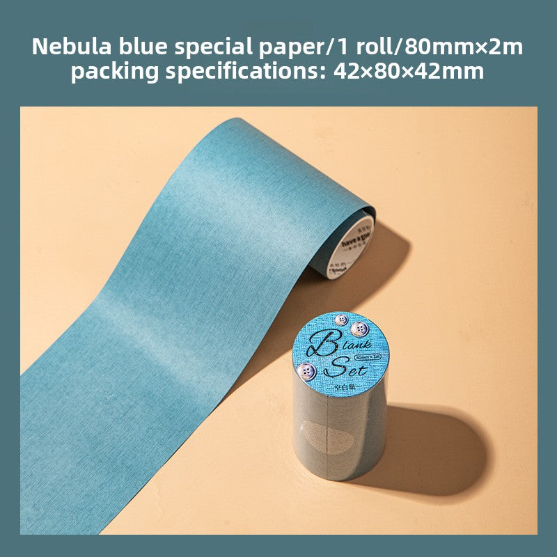 ART EMBOSS Vintage Morandi Paper Roll – Journaling Background Paper (1 Roll) Nebula blue