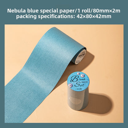 ART EMBOSS Vintage Morandi Paper Roll – Journaling Background Paper (1 Roll) Nebula blue