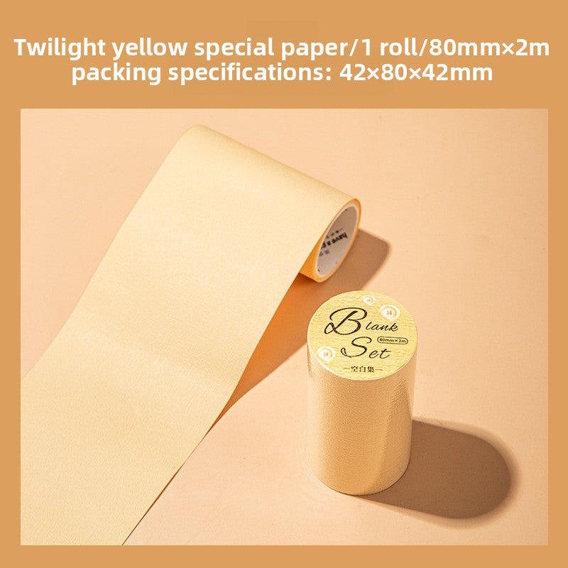 ART EMBOSS Vintage Morandi Paper Roll – Journaling Background Paper (1 Roll) Twilight yellow