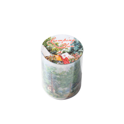 ART EMBOSS Camping Plan Sticker Tape – Outdoor Journaling Tape (6 Options)