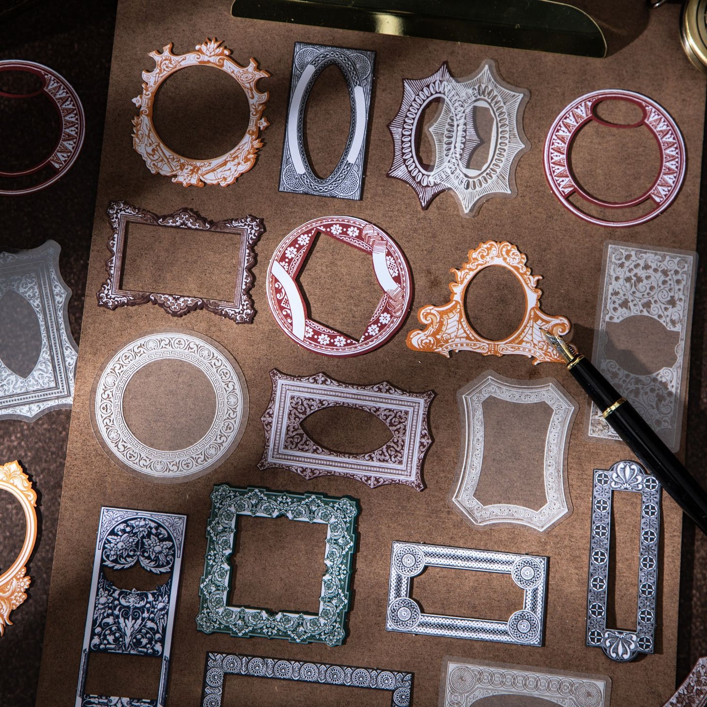 ART EMBOSS Old Dreams Border Sticker Pack(20 Sheets)