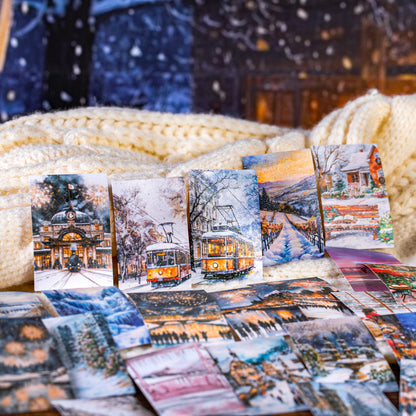 ART EMBOSS Winter Landscape Stickers (50 Pieces)