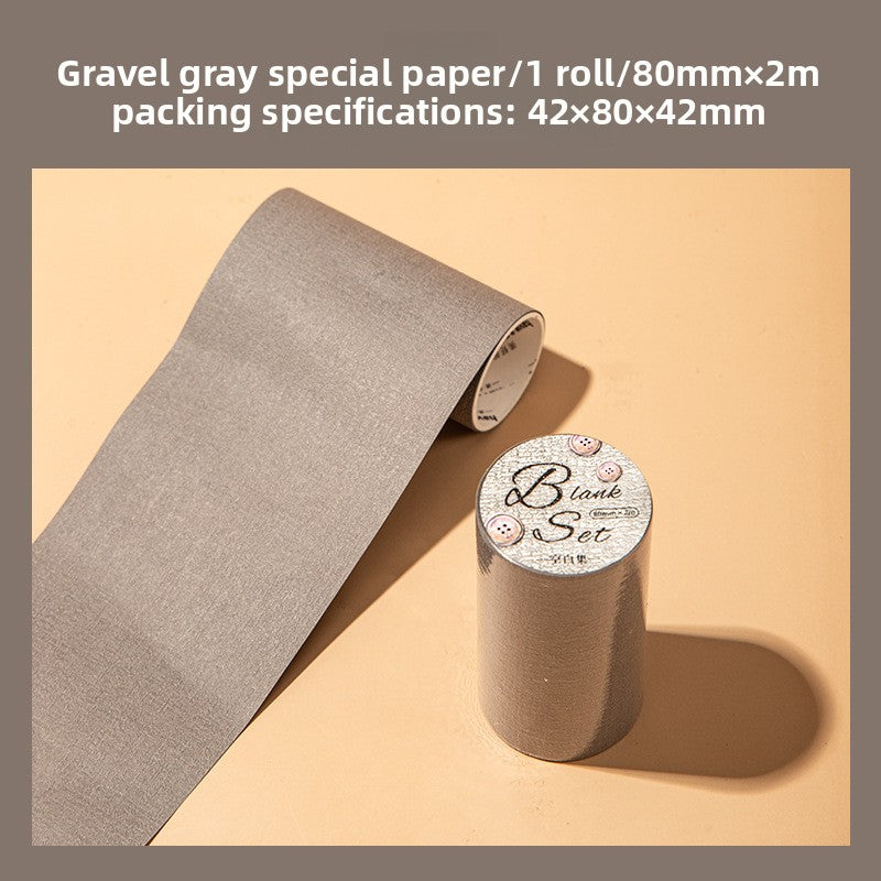ART EMBOSS Vintage Morandi Paper Roll – Journaling Background Paper (1 Roll) Gravel gray
