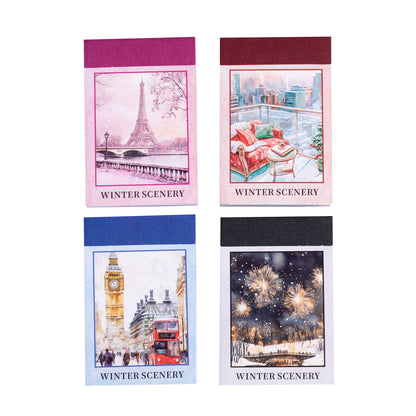 ART EMBOSS Winter Landscape Stickers (50 Pieces)