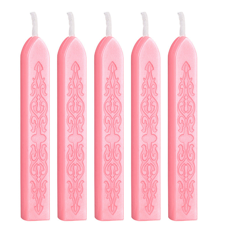 ART EMBOSS 5-piece Sealing Wax Sticks(80 colors) Floating light powder (5 pieces with sword pattern and core)