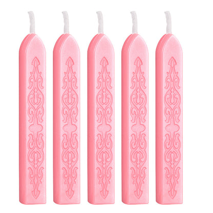 ART EMBOSS 5-piece Sealing Wax Sticks(80 colors) Floating light powder (5 pieces with sword pattern and core)