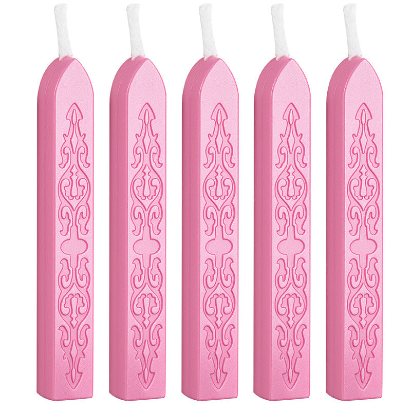 ART EMBOSS 5-piece Sealing Wax Sticks(80 colors) Rouge powder (5 pieces with sword pattern and core)