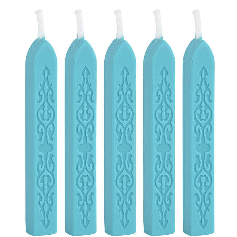 ART EMBOSS 5-piece Sealing Wax Sticks(80 colors) Light onion (5 pieces with core in sword pattern)