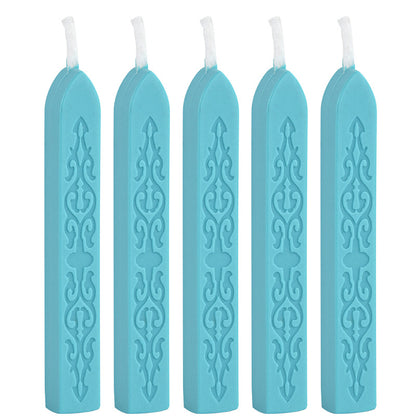 ART EMBOSS 5-piece Sealing Wax Sticks(80 colors) Light onion (5 pieces with core in sword pattern)
