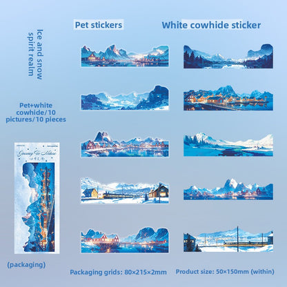 ART EMBOSS City Nature Journey Sticke(10 Pieces) Ice and snow spirit realm