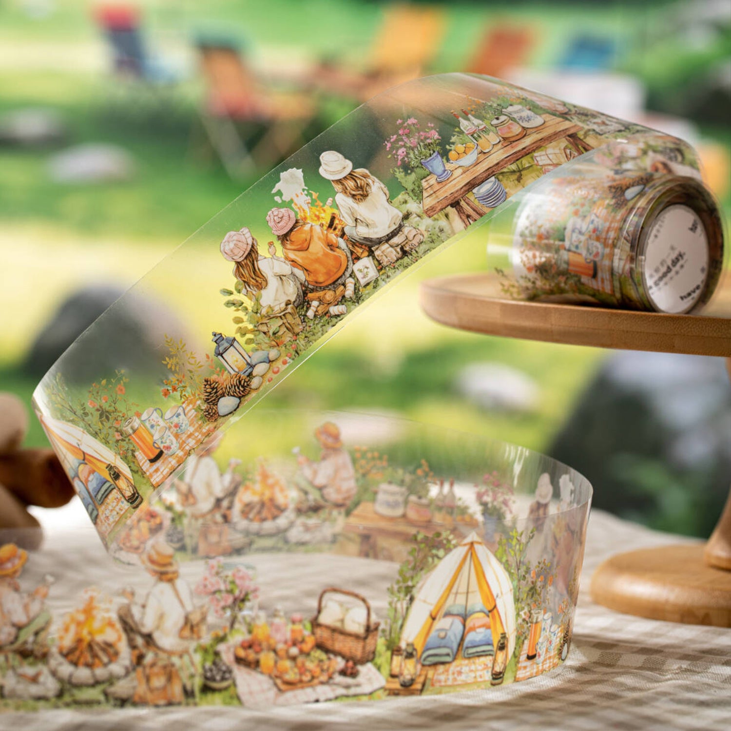 ART EMBOSS Camping Plan Sticker Tape – Outdoor Journaling Tape (6 Options)