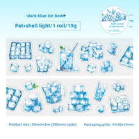 Add some crushed ice series - dark blue ice bowl