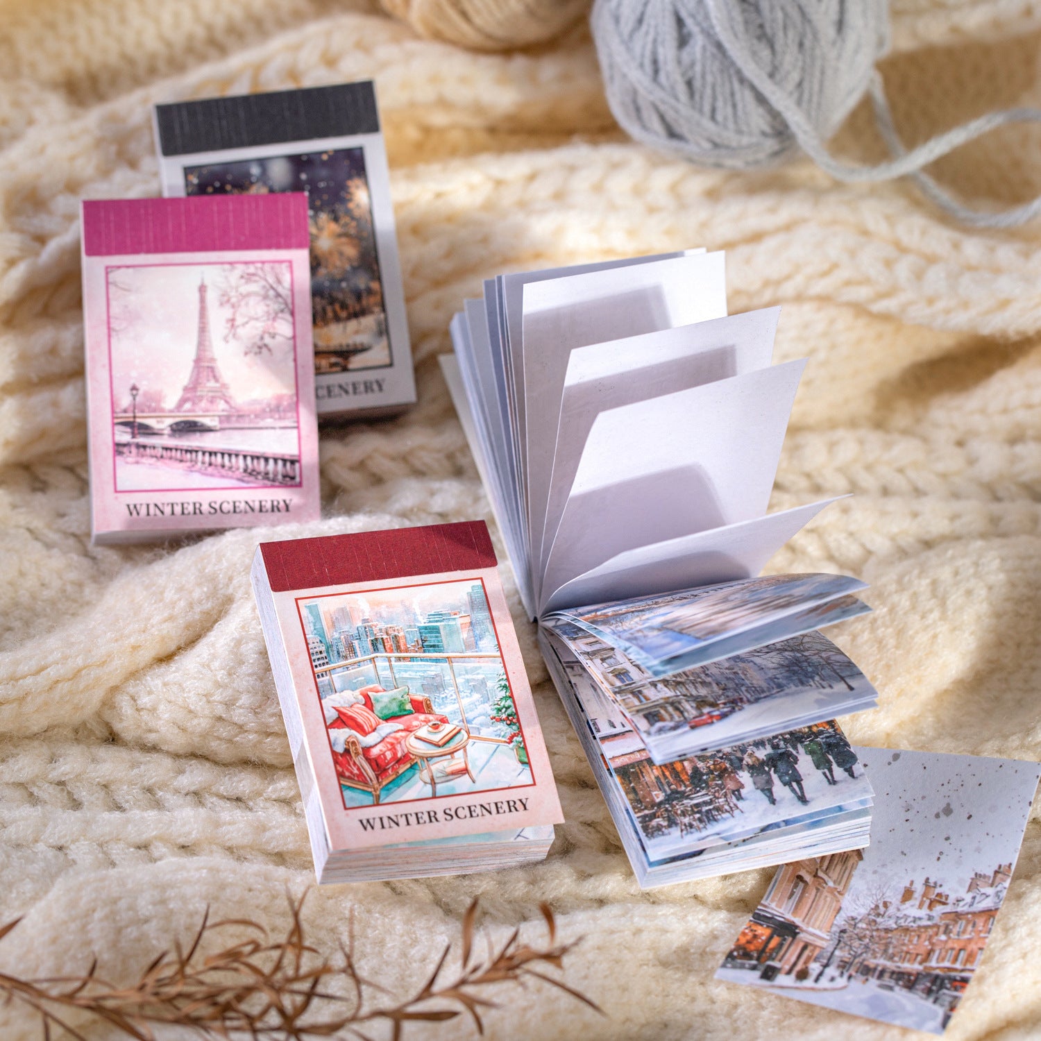 ART EMBOSS Winter Landscape Stickers (50 Pieces)