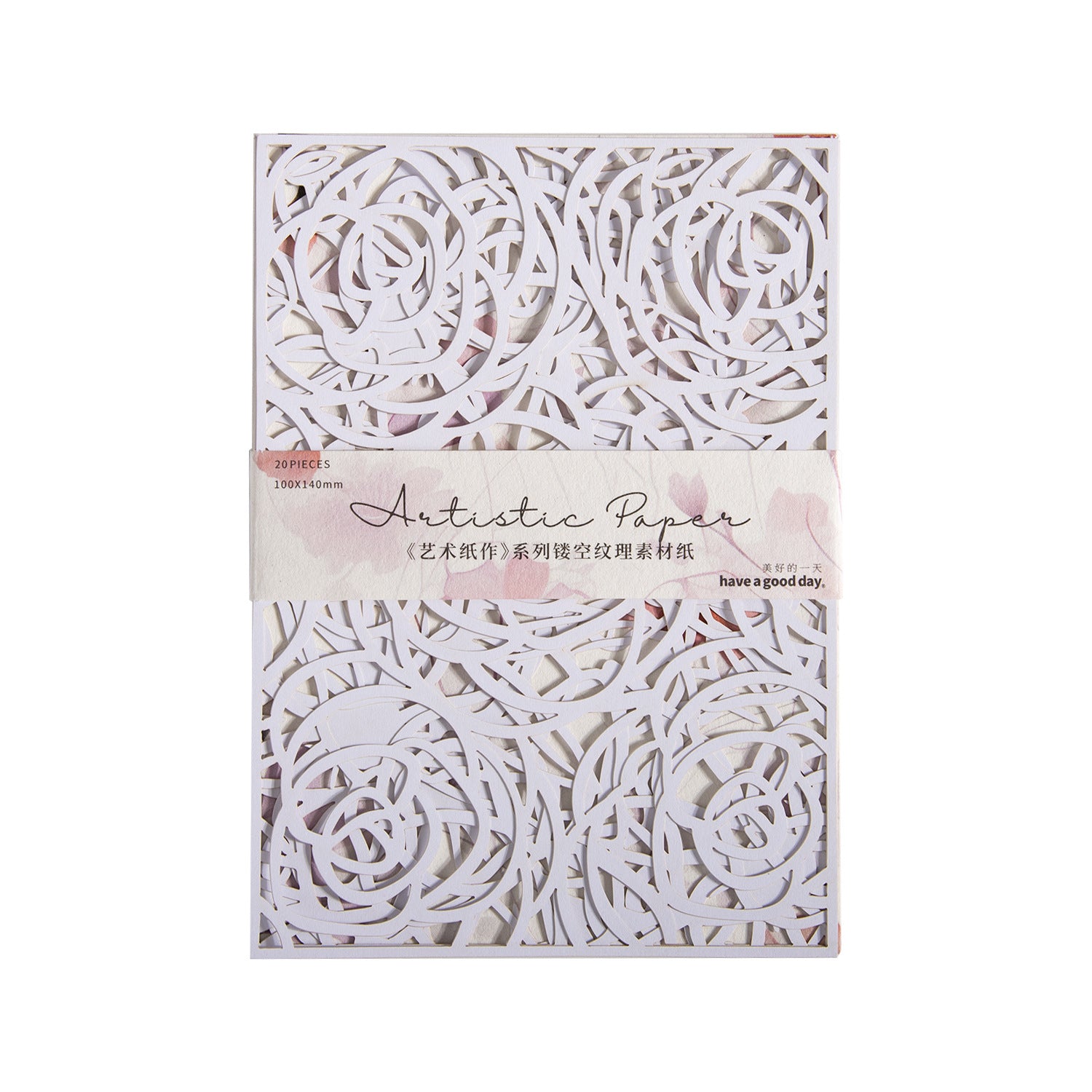 ART EMBOSS Hollow Texture Art Paper Pack – Decorative Background Paper (20 Sheets)