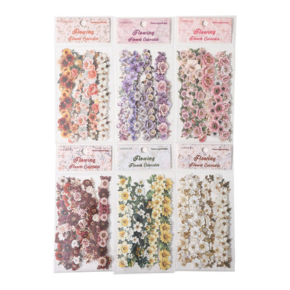 ART EMBOSS Vintage Floral Stickers (15 Sheets)