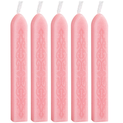 ART EMBOSS 5-piece Sealing Wax Sticks(80 colors) Peach powder (5 pieces with sword pattern and core)