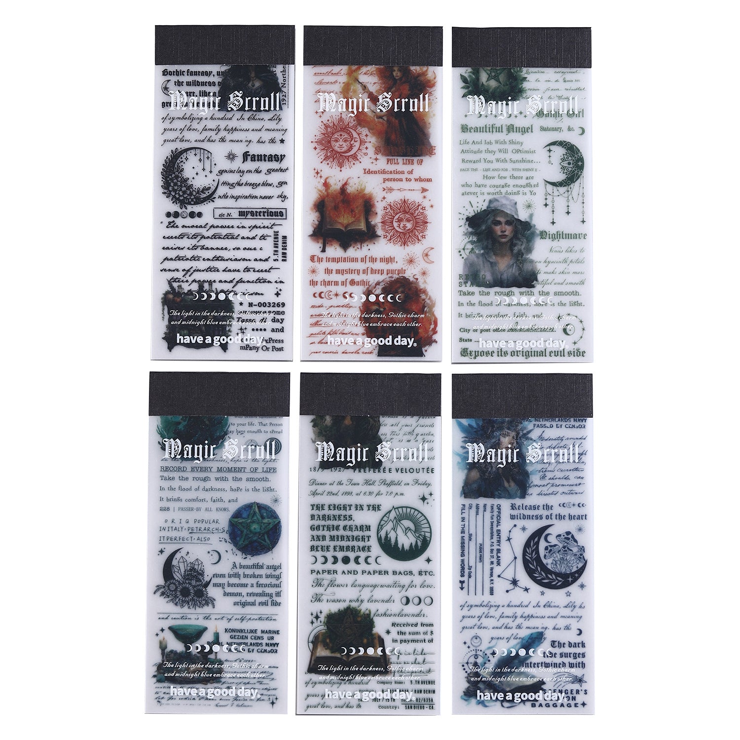 ART EMBOSS Magic Scroll Paper Pack – Fantasy Decorative Paper (30 Sheets)