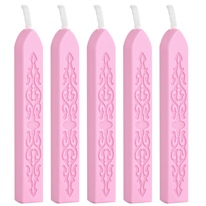 ART EMBOSS 5-piece Sealing Wax Sticks(80 colors) Daffodil powder (5 pieces with sword pattern and core)