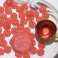 Semi-transparent—fiery dust red