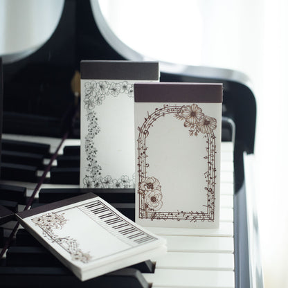 ART EMBOSS Garden Symphony Notepad Set – Floral Memo Paper (30 Pieces)