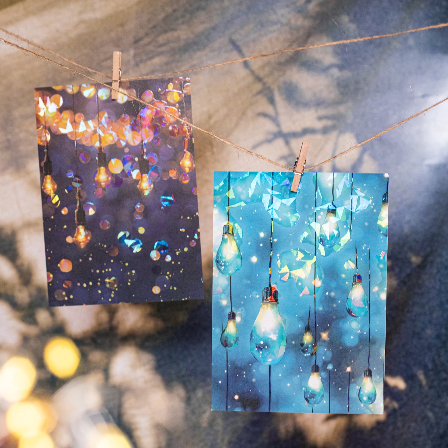 ART EMBOSS Sparkling Lights Sticker Pack – Light-Themed Stickers (5 Sheets)
