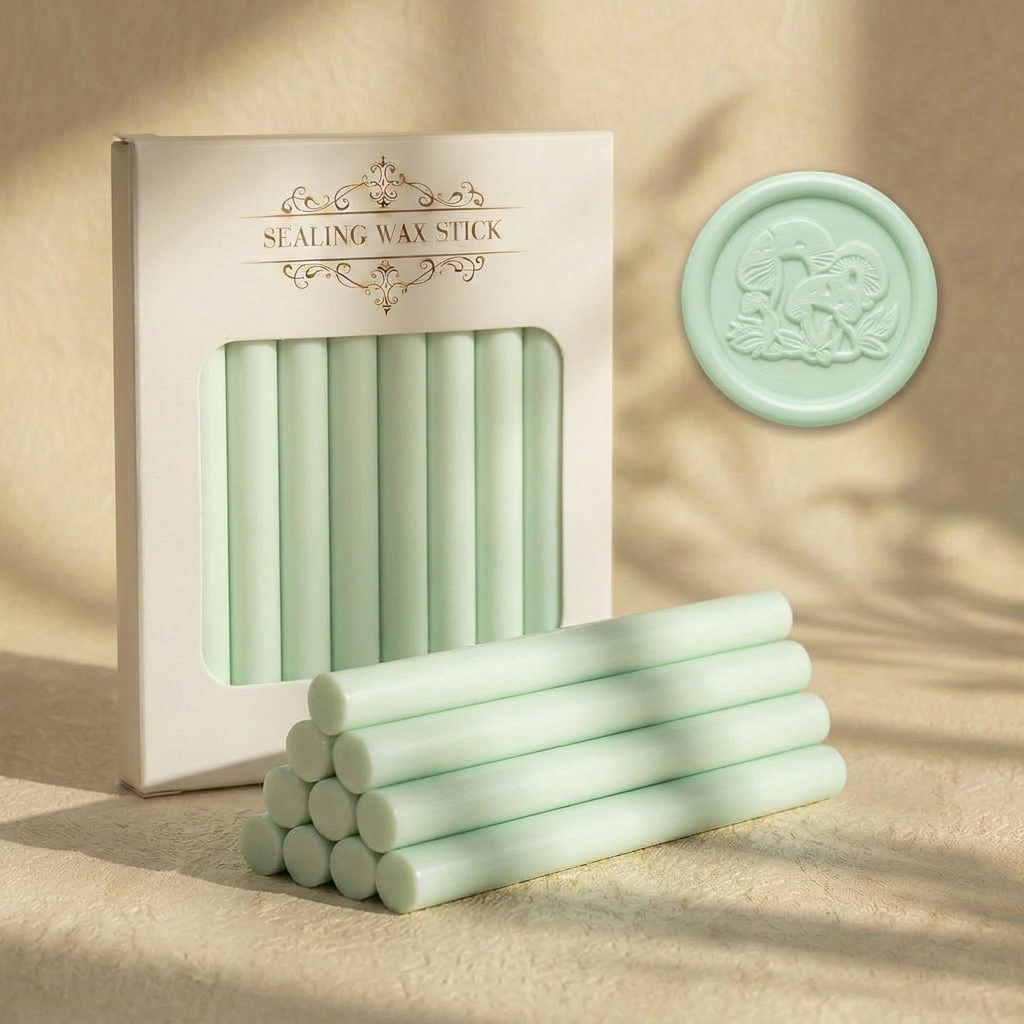 ART EMBOSS 65 Colors Glue Gun Wax Sticks(10pcs) White green