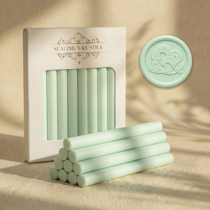 ART EMBOSS 65 Colors Glue Gun Wax Sticks(10pcs) White green