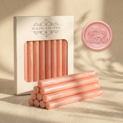 ART EMBOSS 65 Colors Glue Gun Wax Sticks(10pcs) Peach pink
