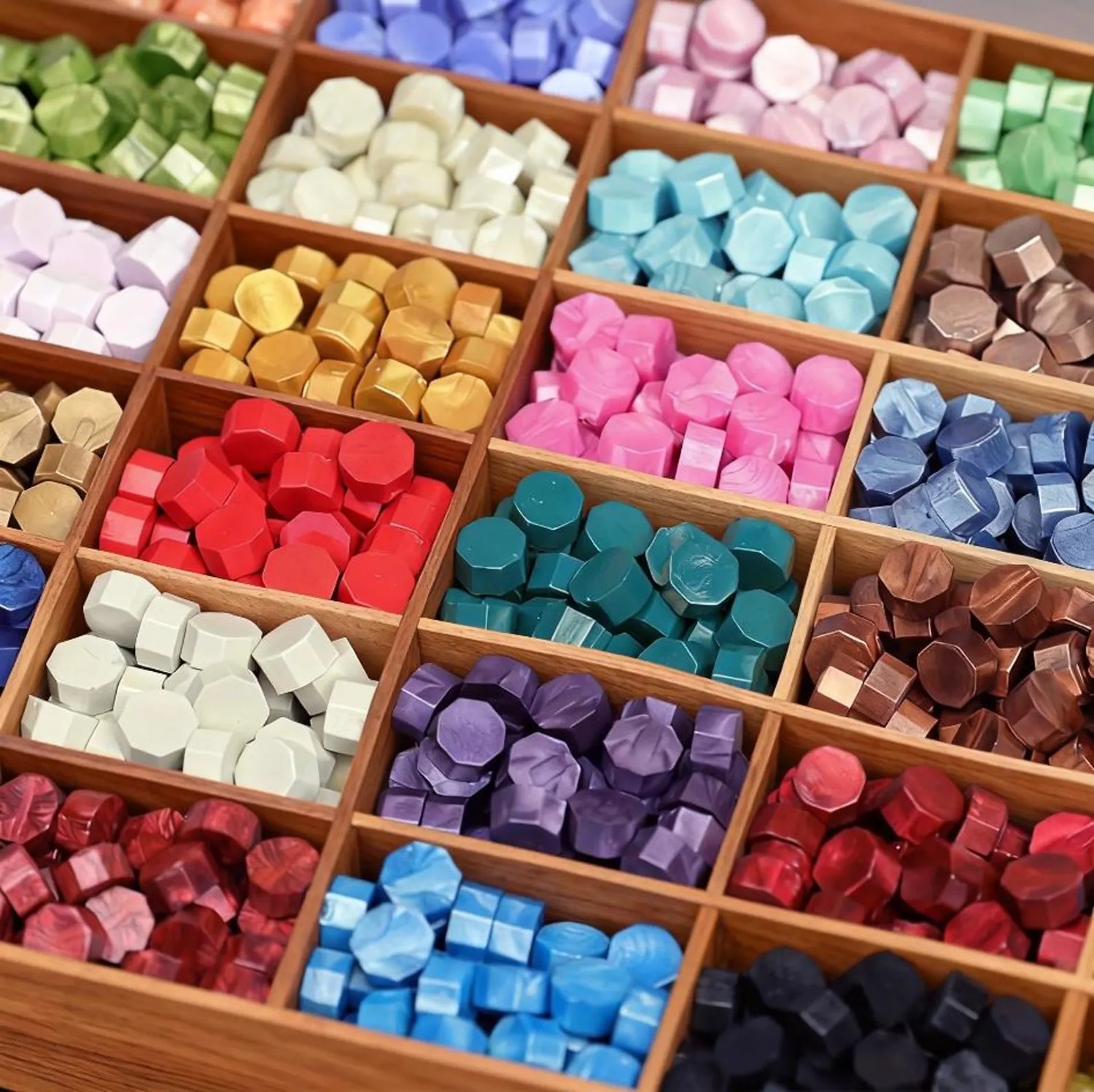 ART EMBOSS 135 Colors Octagon Sealing Wax Beads(100pcs)